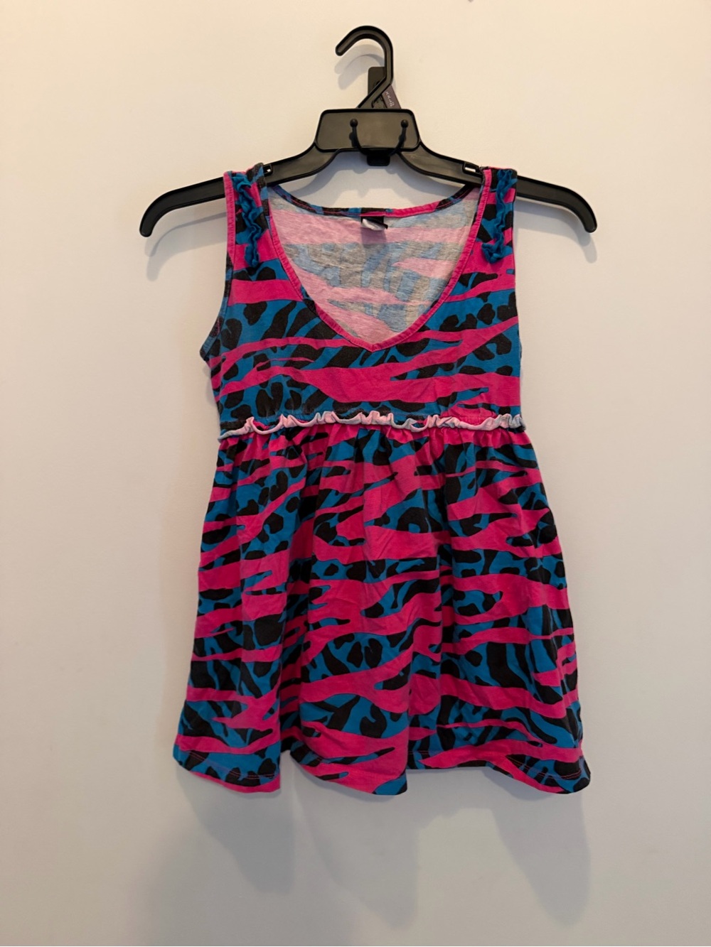 Sweet Love Pink and Blue Zebra Print Tank Dress
